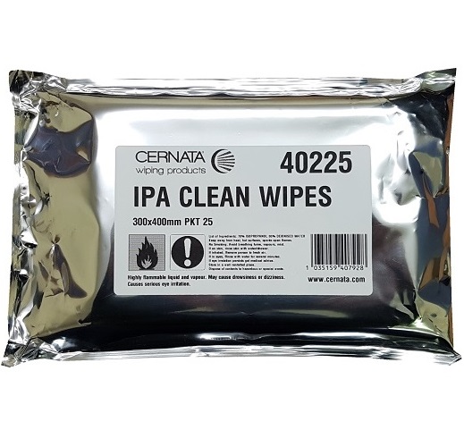 IPA Surface Clean Wipes Trade Quality 30x40cms Pack of 25